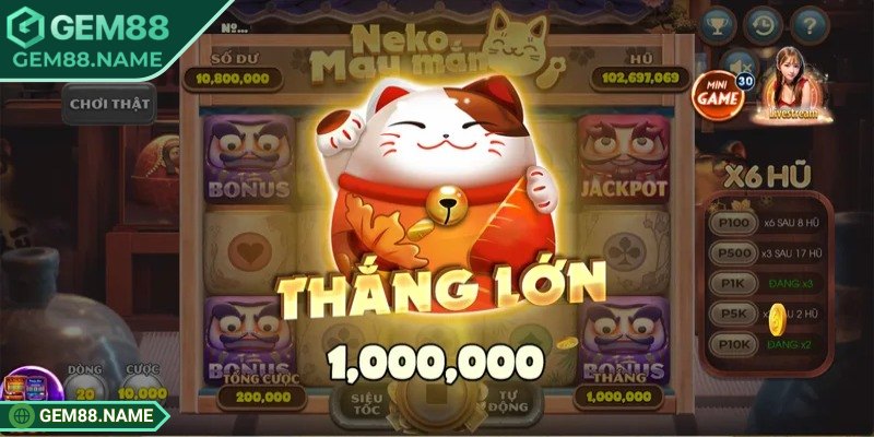 Tổng quan thông tin về Neko may mắn Gem88